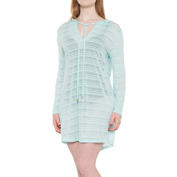 NEW KYODAN SWIM Hooded Cover-Up Dress - UPF 50 , Long Sleeve   267sn - Picture 1 of 4